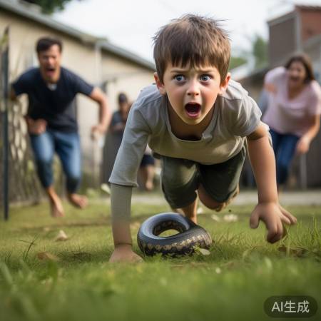 小孩踩蛇被咬，家长急呼救人