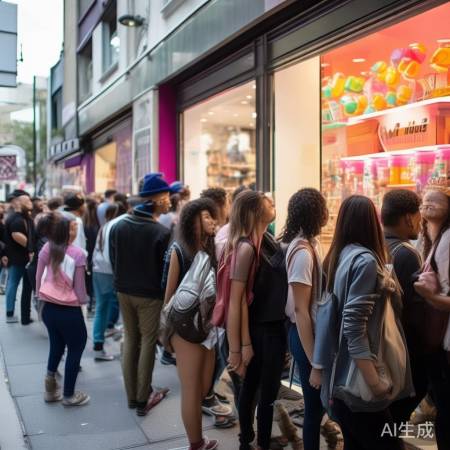 泡泡玛特新品发售惊现10人排队盛况，抢购热潮不容错过！