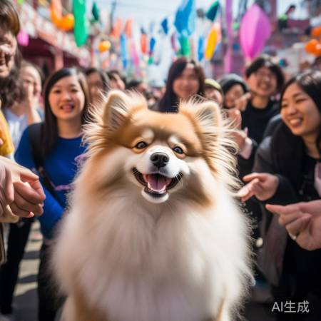 毛球成焦点，网红狗再抢镜