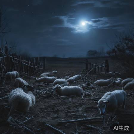 狼群夜袭羊圈，羊群惨遭屠杀