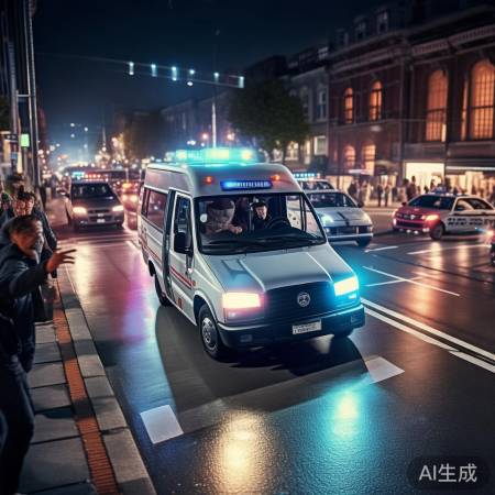 盗车男子救护车闯红灯被抓