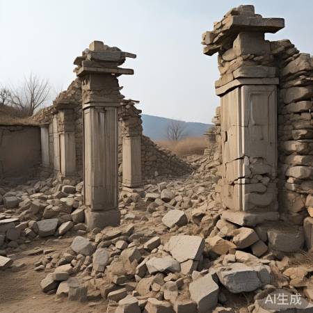 河南一石牌坊倒塌：石柱倒地引发关注