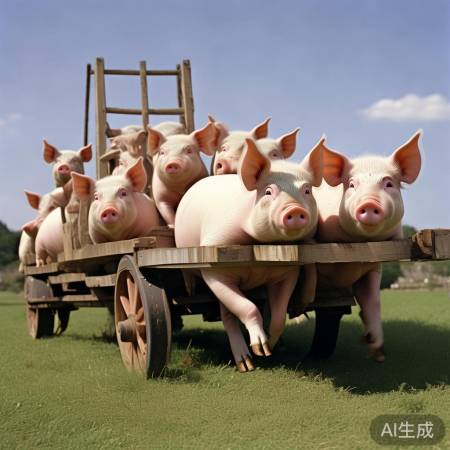 猪兄弟合力拖车，团队精神杠杠的