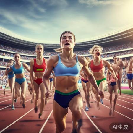 运动员拼搏，精神可嘉