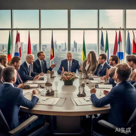 多国关系起伏,团结合作是关键。