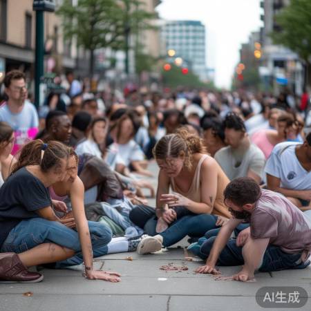 摔倒惨状,网友呼吁解困