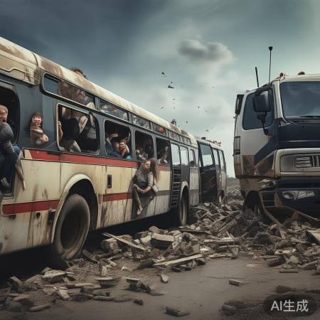 阳山货车撞公交车侧翻，事故现场紧急救援！