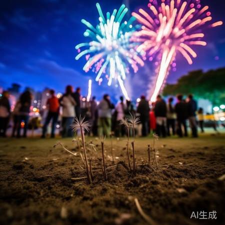 始祖鸟草烟花发芽