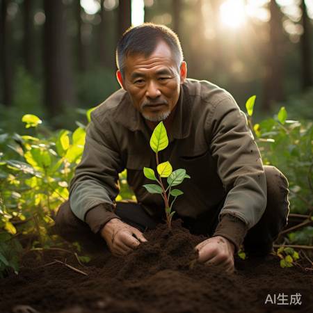 李明植树造林，感动人心