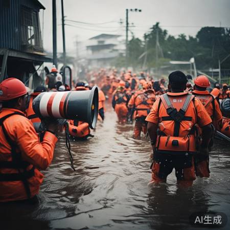 台风席卷台湾，民众爬墙求生：洪灾下的生死时速