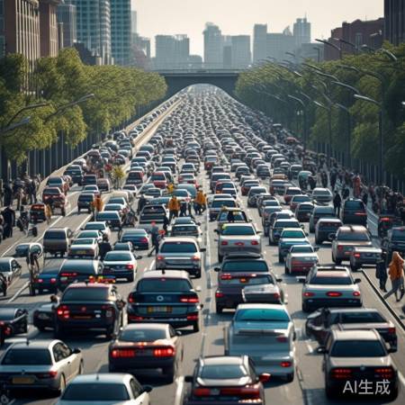 桥上近百车拥堵,交警及时解压