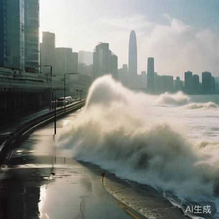 “香港台风季，3米高海泉惊现”