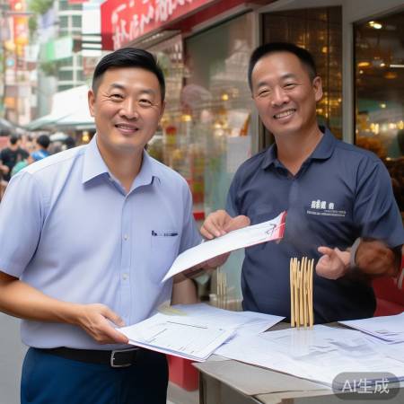 城管协助鸡排哥解决问题