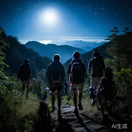 夜爬泰山,风险可控乐趣多