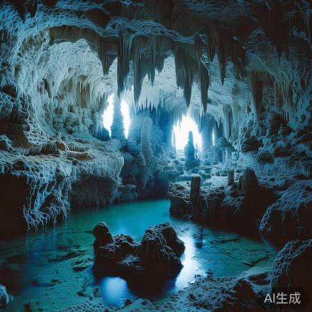 神秘溶洞，多分支景观