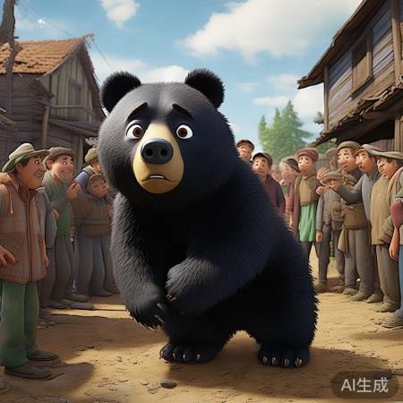 藏马熊闯入村庄民宅：惊险一幕引发村民热议