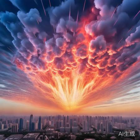 北京天空奇观：神秘火箭云现象引发热议