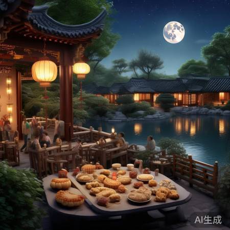 苏州赏月品月饼