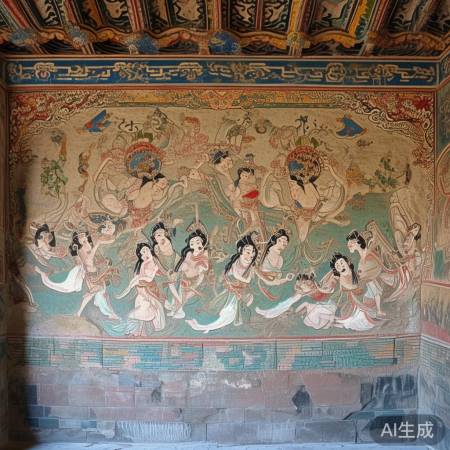 莫高窟飞天壁画,艺术瑰宝