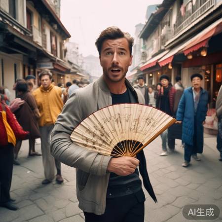 男子手拿折扇被误伤，真相揭开！