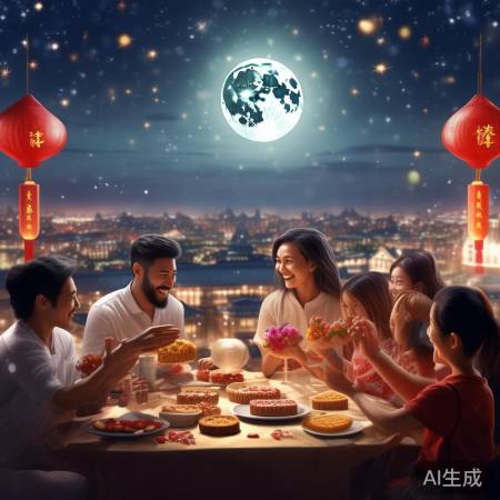 中秋国庆双庆，家国团圆共祝福