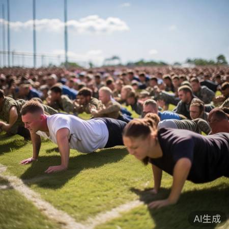 美战争部长带3068人创俯卧撑世界纪录