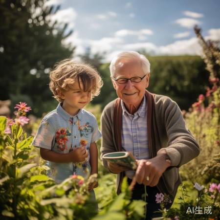 男子假期陪伴百岁爷爷和3岁孙子共度美好时光