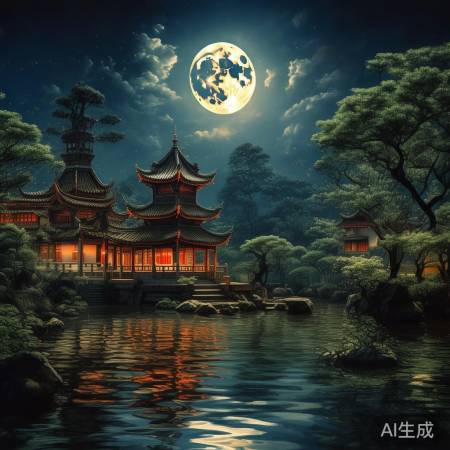 超级月亮邂逅古建筑：浪漫同框瞬间走红