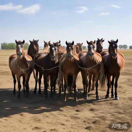 70匹马绑一条腿：主人为何这样做？