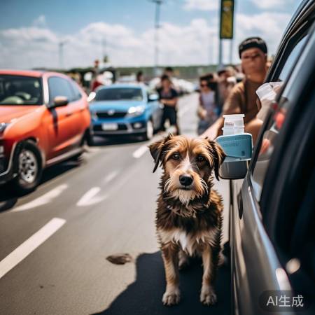 高速偶遇,流浪狗获温暖家
