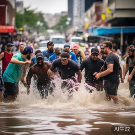 南宁团结互助,抢险感人