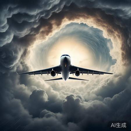 飞机穿越台风眼,勇敢面对挑战