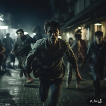 街头惊现黑影追逐