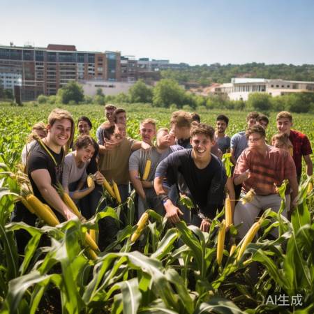 大学生假期忙掰玉米