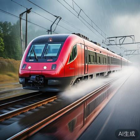 复兴号雨中疾驰帅气