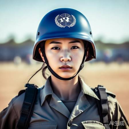 勇敢90后女兵,中国蓝盔顶天立