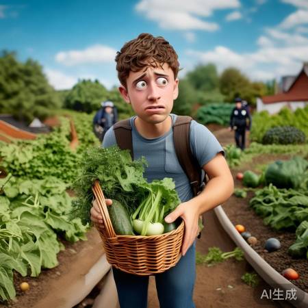 男子偷菜4个月18次被判刑6个月，警示教育！