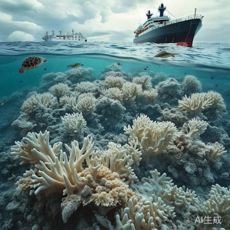 白岭号泄漏毒物,珊瑚礁大面积死