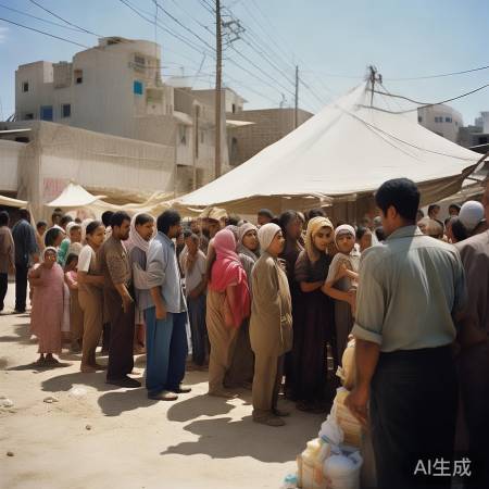 加沙民众领取物资：告别毫无尊严的新篇章