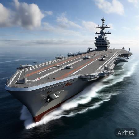 福建舰：直通甲板，长300米航