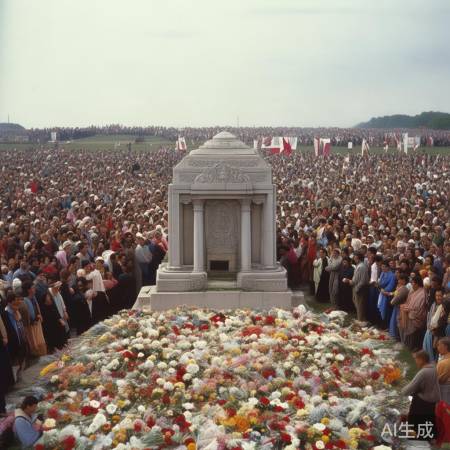 万人悼念，气氛庄重