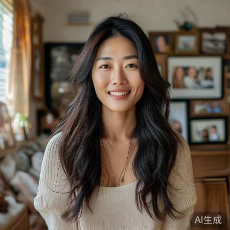 郭碧婷长发甜美,独立养家
