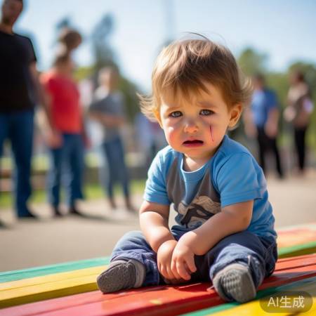 萌娃哭鼻子,爸爸空间教育