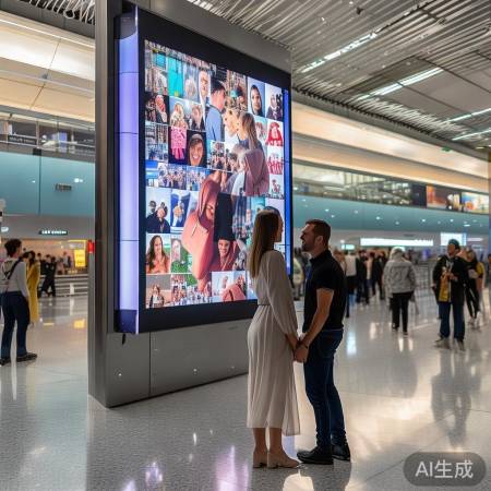 机场大屏浪漫创新