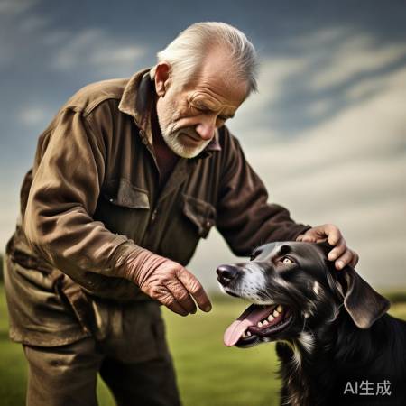 张大哥照顾辛劳小黑