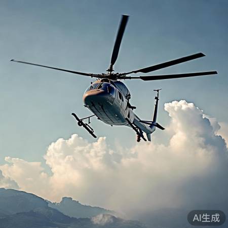 直升机空中芭蕾,流星划破天际