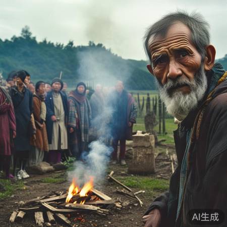 庄重假葬礼，居民共悼亡