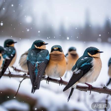 东北燕子滞留未南飞，冬季奇观引关注