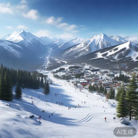 南方滑雪场,美景相伴