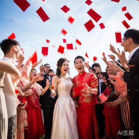 浙江婚俗:抛红包喜庆欢腾